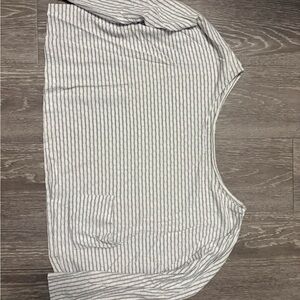 Anthropologie Striped Gray Women's Top